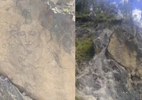 Imagem aparece misteriosamente em montanha na Colômbia e intriga moradores