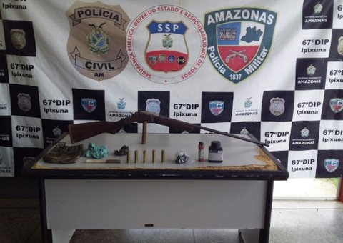 Enteado é preso com espingarda após ameaçar matar padrasto no Amazonas