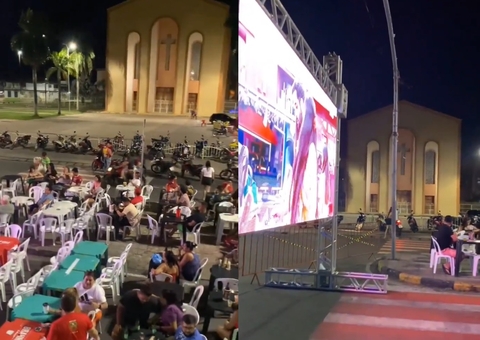 Parintins coloca telão para acompanhar paredão de Isabelle no BBB24