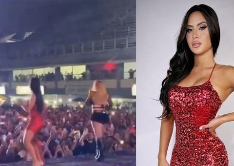 Ex-bbb Isabelle arrasa em coreografia durante show de Joelma em Manaus