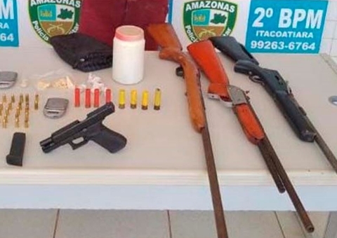 Foragido é preso com pistola e espingardas durante operação no Amazonas