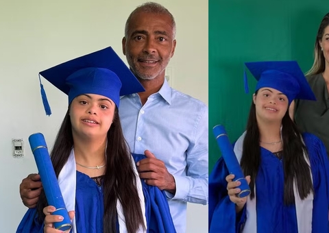 Filha de Romário com Síndrome de Down começa faculdade e mãe se emociona: 'não limite os sonhos'