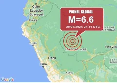 Terremoto histórico no Brasil é sentido no Amazonas neste sábado