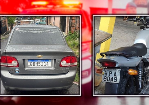 Veículos roubados em Manaus são recuperados pela PM