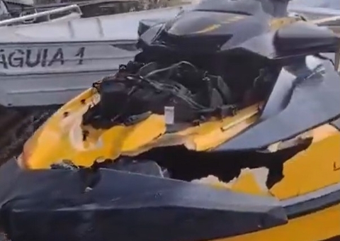 Vídeos mostram destruição de bote e jet ski envolvidos em acidente em Iranduba