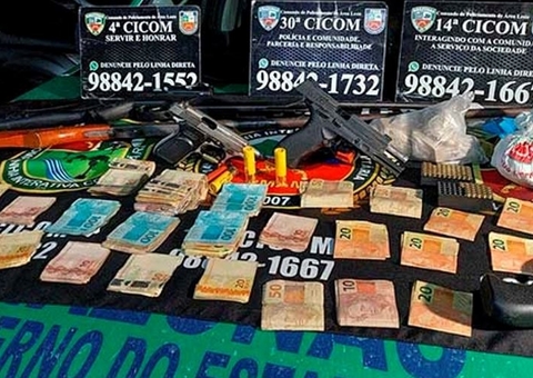 Dupla é presa com seis armas e R$ 7 mil após tiroteio com PMs em Manaus