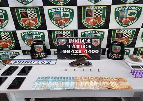 Trio é preso após trocar tiros e jogar dinamite contra PMs em Manaus