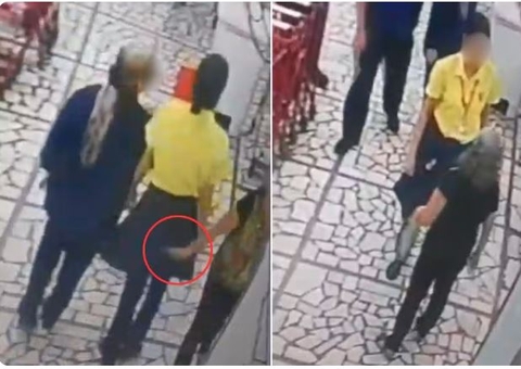 Idosa é presa por perseguir e passar a mão na bunda de caixa de supermercado