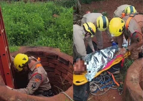 Idoso é resgatado após passar quatro dias dentro de cisterna 