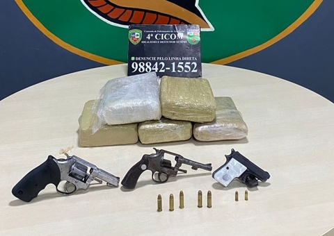 Morador é preso com 5 kg de drogas e armas em condomínio em Manaus