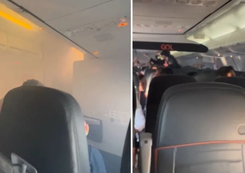 Vídeo: Voo da Gol faz pouso de emergência após fumaça tomar conta de avião