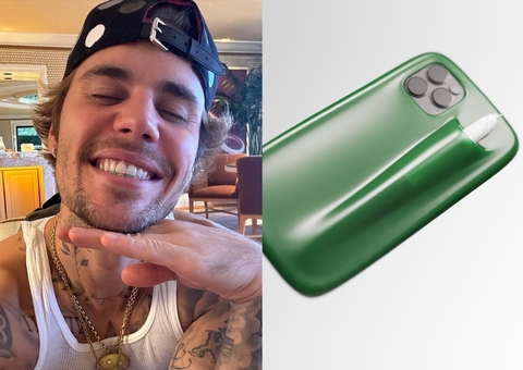 Justin Bieber cria capinha com porta-cigarro e pede autorização de Hailey