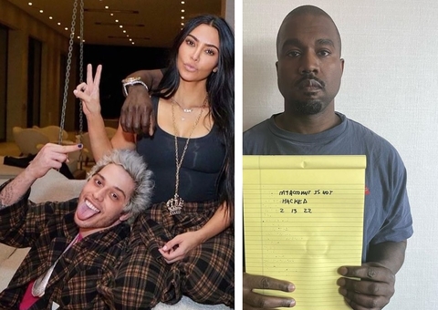 Kanye West faz série de posts atacando namorado de Kim Kardashian, Pete Davidson