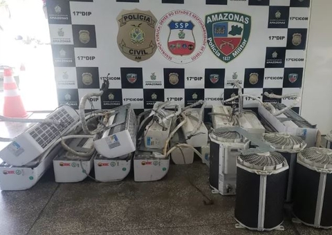 Diretora e marido são presos por furtarem 30 condicionadores de ar de escola em Manaus