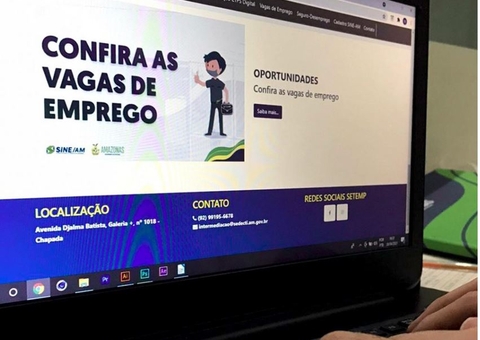 Sine Amazonas tem 30 vagas de estágio e 69 de emprego nesta segunda-feira