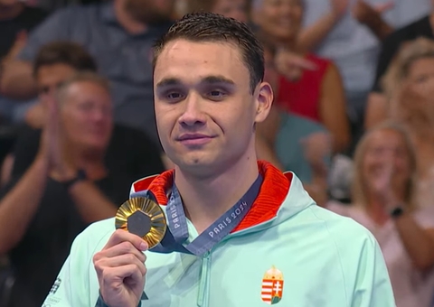 Húngaro Kristof Milak é ouro nos 100m borboleta nas Olimpíadas de Paris