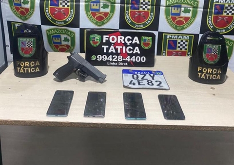 Assaltantes são presos após sofrerem acidente de moto durante fuga em Manaus