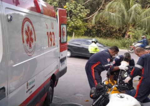 Acidente: Motociclista é atropelado ao atravessar cruzamento em Manaus