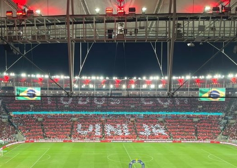 Flamengo faz mosaico e usa nome de Vini Jr em homenagem