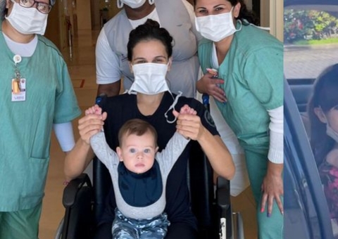 Bebê de Malvino Salvador e Kyra Gracie recebe alta; veja o reencontro emocionante