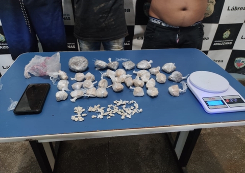 Trio é preso com mais de 80 porções de drogas no Amazonas