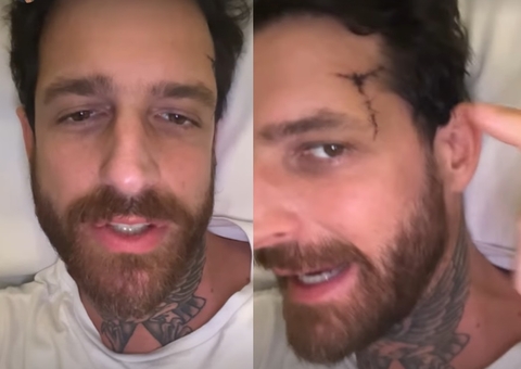 Marido de Cleo grava vídeo após sair da UTI por acidente de skate: 'mandem boas energias'