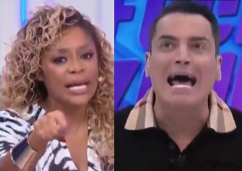 Ao vivo, Léo Dias e Cariúcha discutem aos gritos no SBT sobre caso Ana Hickmann; vídeo