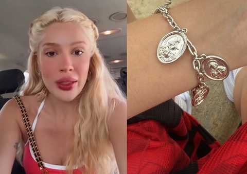 Karoline Lima se desculpa após jogar fora medalha religiosa em jogo do Flamengo; vídeo