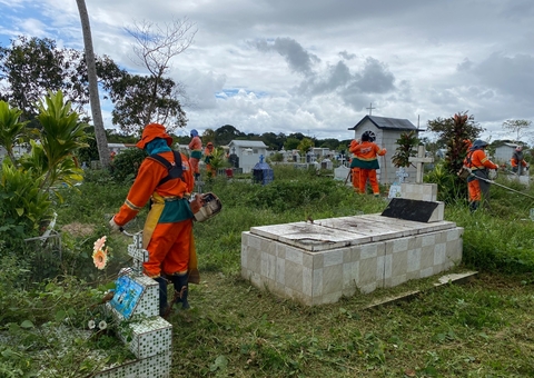 Limpeza nos cemitérios de Manaus é reforçada para o Dia das Mães