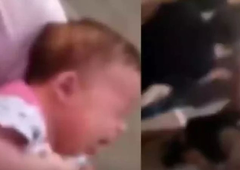 Briga de crianças por causa de pula-pula termina com bebê atingido pela PM com spray de pimenta