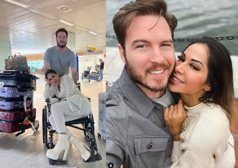 Em cadeira de rodas, Maíra Cardi se declara a Thiago Nigro: 'meu lado masculino saiu para ele entrar'