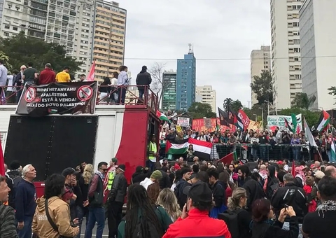 Manifestantes fazem ato pró-Palestina em cidades no Brasil e no mundo