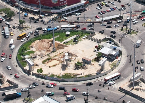 Obras do viaduto Rei Pelé avançam 40% em Manaus