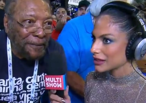 Ao vivo, Mari Gonzalez comete gafe ao entrevistar Martinho da Vila