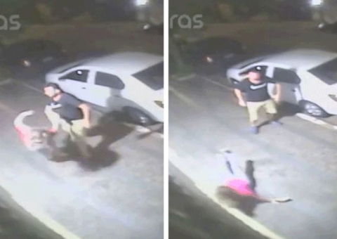 Vídeo: Marido espanca esposa por achar que estava sendo traído 