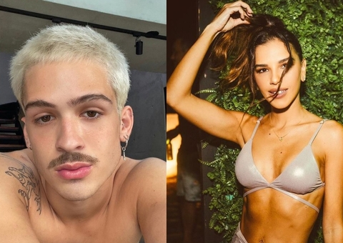 Mariana Rios dá beijo em João Guilherme, 17 anos mais novo