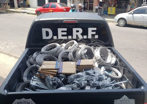 Homem é preso em Manaus com cabos de fibra ótica avaliados em R$ 50 mil