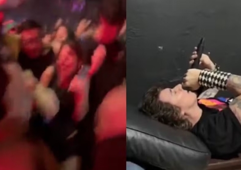 Cantor se joga na plateia, cai no chão e sofre fratura