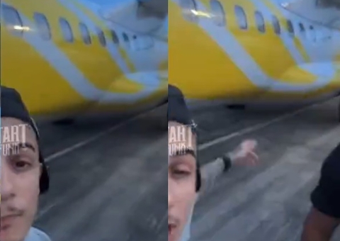 Vídeo de MC Hariel se negando a voar em avião da VoePass viraliza: 'cena de Titanic'