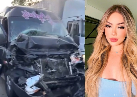 MC Melody sofre acidente de ônibus com cerca de 10 carros no RJ 