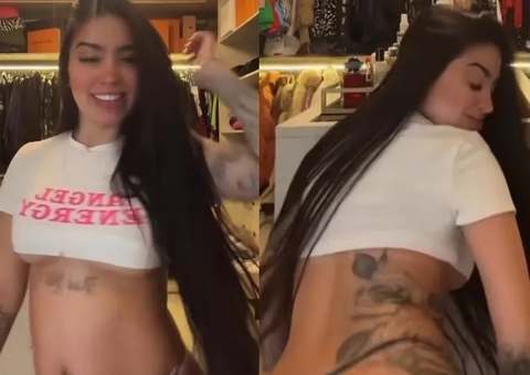 Vídeo: MC Mirella rebola dançando funk com barriguinha de gravidez à mostra