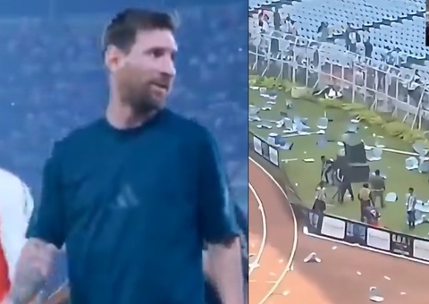 Evento de Messi na Índia termina em confusão e estádio destruído; vídeo 