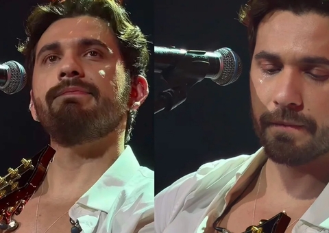 Gustavo Mioto chora ao cantar sobre término e fãs associam letra a Ana Castela; vídeo