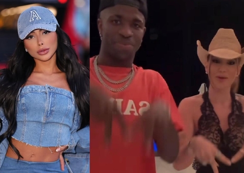 Vini Jr. marcou viagem com modelo um dia depois de Virginia deixar a Espanha; veja print