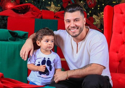 Murilo Huff presenteia filho com carro de R$ 6 mil em 1º natal sem Marília Mendonça