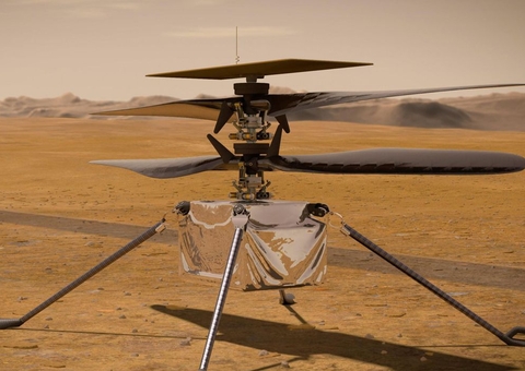 Helicóptero Ingenuity, da Nasa, faz voo teste com êxito em Marte