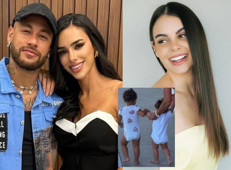 Neymar reúne filhas Mavie e Helena em fotos e encanta seguidores