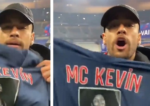 Vídeo: Neymar faz tributo a MC Kevin após PSG vencer a Copa França