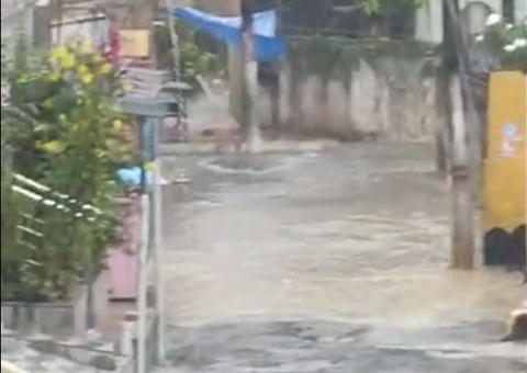 Ruas viram rios e barranco desliza durante chuva intensa em Manaus