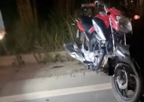 Moto cai em cratera na BR-174 e casal fica ferido ao ser arremessado
